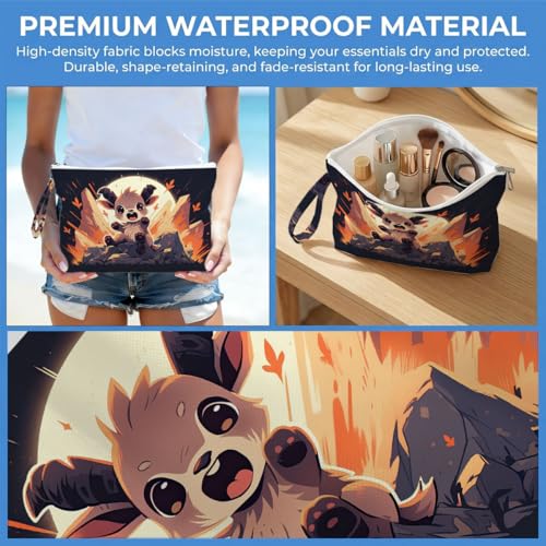 ENGVZ Wet Dry Bag, Waterproof Travel Pouch, Large Zipper Bag For Swimsuits, Diapers, Toiletries, Makeup, Women And Girls - color: Cute Goat