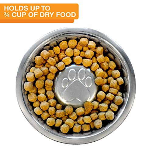 Neater Feeder Express Mess Proof Dog Bowls Elevated for Small Breeds Under 15 Lb, Made in USA, No Spill Raised Dog Food Bowl Stand, Stainless Steel Slow Feed and Standard Water Bowl Set, Cappuccino - color: Cappuccino, size: Small w/ Metal Slow Feed Bowl