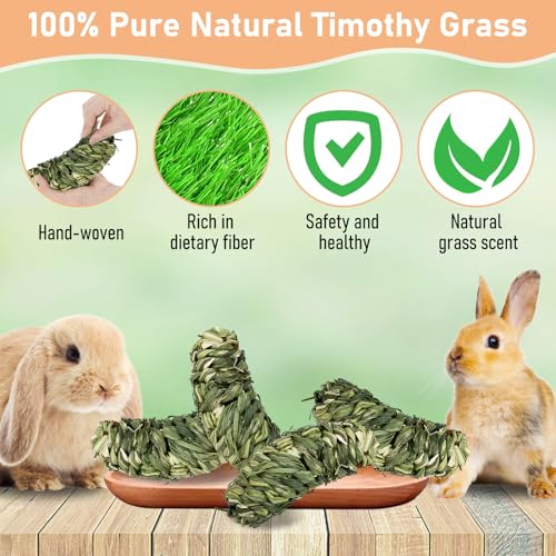 Hamiledyi Rabbit Chew Ball Bunny Timothy Grass Ball Natural Woven Chewing Toys Small Animal Activity Play Balls Chew Toys for Bunny Rabbits Hamster Guinea Pigs Chinchilla Gerbils 4PCS - style: Banana 4 PCS