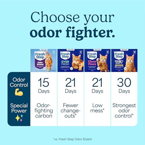 Fresh Step Advanced Odor Shield Light Weight Multi Cat Clumping Litter with Febreze Freshness, Ammonia Block Technology, 11.5 lb. Jug, Pack of 2 | Lightweight Clay Cat Litter, Jug, Easy to Lift and Pour, Scented with Febreze Freshness, Carbon for Strong O