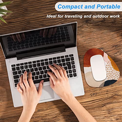 Rimilak Small Mouse Pad 6 x 7 Inch, Irregular Mini Mousepad, Abstract Stone | Non-Slip Rubber Base, Waterproof Compact Mouse Mat for Laptop Computer Wireless Mouse Keyboard Home Office Travel - color: Abstract Stone, size: 7L x 6W inches