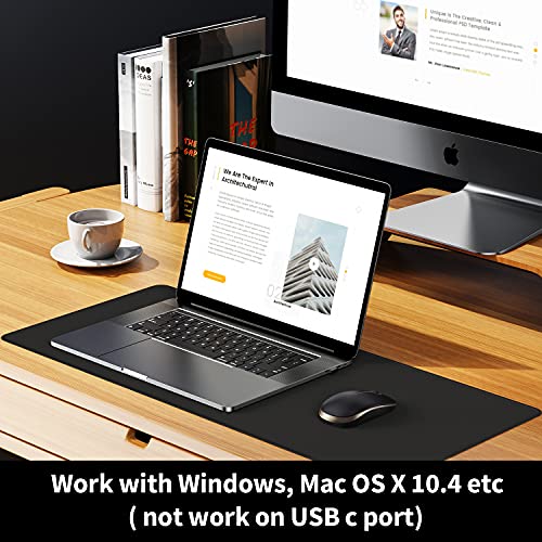 VssoPlor Wireless Mouse, 2.4G Slim Computer Laptop Mouse, Black and Gold | Portable Mouse, Plug & Play USB Nano Receiver, Quiet Silent Optical Mice for Notebook, PC, Laptop, Computer, Windows, Mac - color: Black and Gold