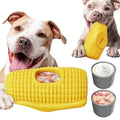 Dog Frozen Treat Toy to Keep Them Busy - Dog Chew Toy for Medium/Large Dogs | Heavy Duty Indestructible Toy for Aggressive Chewer,Interactive Fillable Lick Toy-Food Grade-Easy Clean-Reduce Anxiety-Yellow - color: Yellow-1Pack