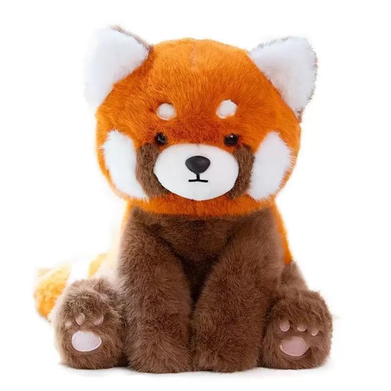 YUKOUQIAN Red Panda Stuffed Animal Cute Plush Doll Toy 8 inch for Girls Boys Christmas (sit Black red Panda) - style: sit black red panda
