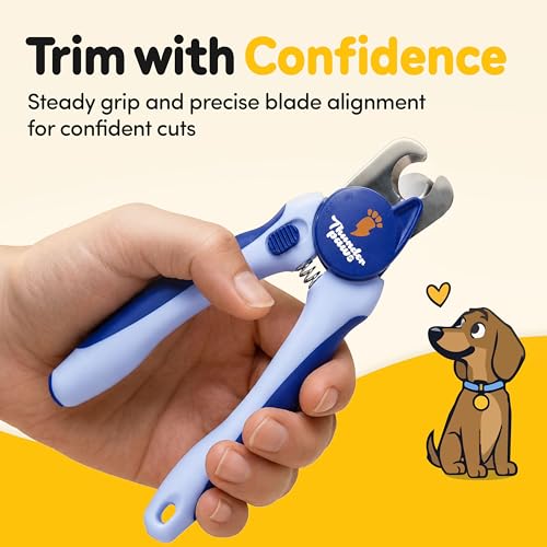 LED Dog Nail Clippers with Light Illumination, Trimmers with Protective Guard, Safety Lock and Nail File - Suitable for Large and Small Dogs & Cats (Blue) - color: Blue, size: Medium-Large (LED)