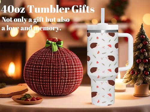 AMZUShome Hedgehog Gifts.40oz Hedgehogs Tumbler with Handle.Hedgehogs Lover Cup Gift.Birthday Christmas Hedgehog Tumblers Gift for Women Men. - style: Hedgehog