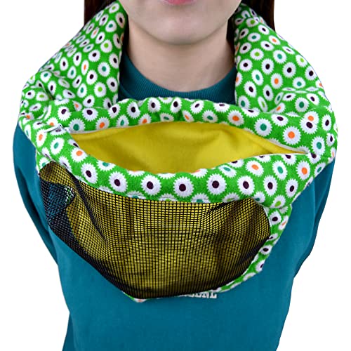 Sugar Glider Bonding Scarf Travel Sling Carrier Bag Pouch with Mesh Screen for Sugar Gliders Ferret Rat Hedgehog Hamster Small Pets