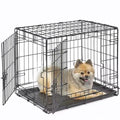 Garvee 42 Inch Dog Crate, Portable Dog Crate with Slide Out Tray, Top & Front Door, Folding Small Critter Cage for Dog, Cat, Bunny, Ferret, Chinchilla, Cat, Rat