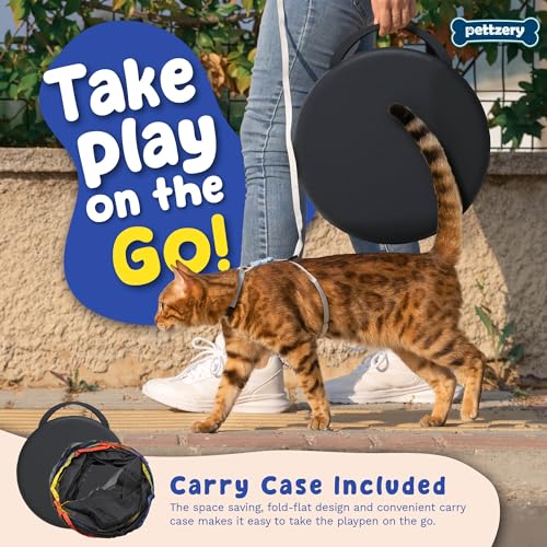 Outdoor Cat Enclosure - Portable Catio Playground for Cat Run, Kitty and Small Animals - Tent & Tunnels for Outside and Indoor Play