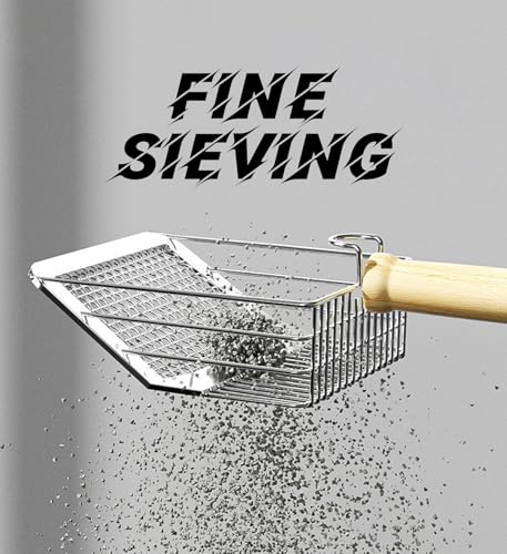 Cat Litter Scoop, Aluminum Alloy Cat Litter Scooper, Cat Litter Picker, Durable and Easy to Clean, Ergonomic Design, Suitable for Cat Litter Box