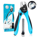 iToleeve LED Dog Nail Clipper with Light, Illuminates Nails Helps See Quick | Professional Pet Nail Trimmer for Dogs & Cats, Extra Sharp Blade for Thick Nails, Safety Guard, Nail File & Safety Lock