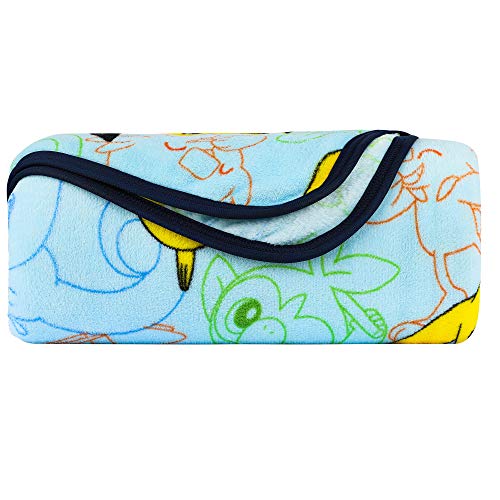 Franco Kids Bedding Super Soft Plush Throw Blanket, 62 in x 90 in, Pokemon - color: Multicolour, size: 62 in x 90 in