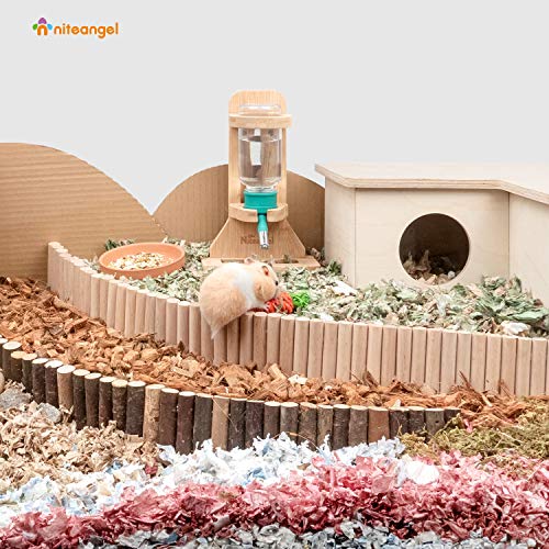 Niteangel Hamster Suspension Bridge Toy: 25.6" x 3" Flexible & Bendable | Enhances Coordination & Balance Long Climbing Wooden Ladder for Hamsters Mice Gerbils Sugar Glider Rat and Other Small Animal - size: 25.6L x 3W