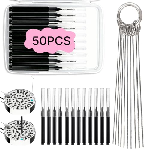 Shower Head Cleaner Tool, Shower Head Cleaning Brushes Small Hole, Shower Head Cleaner Picks Anti-Clogging Nozzle Little Gaps with Storage Boxes for Household Bathroom, 50 PCS