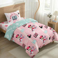 Northwest Disney Minnie Mouse Twin Comforter Set, Reversible Design Ultra Soft Fade Resistant Microfiber Kids Bedding Set, Officially Licensed - color: Minnie