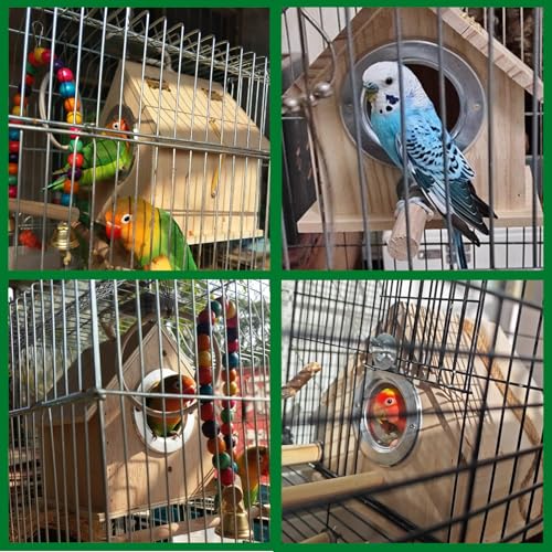 kathson Parakeet Nesting Box,Bird Nest House,Parrots Breeding Mating Hut,Cockatiel Nesting Box for Budgie,Lovebirds,Conure,Canary,Finch and Small Medium Birds,L - size: L