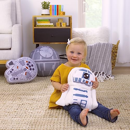 NoJo Star Wars R2D2 Blue and White Super Soft Character Shaped Toddler Blanket - color: R2d2