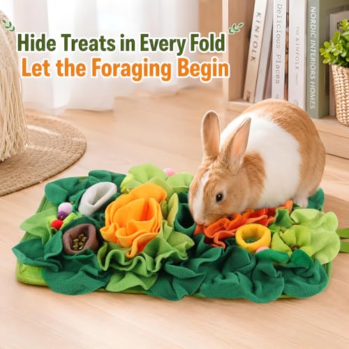 Foraging Mat for Hedgehog - Small Animals Snuffle Mat Slow Feeder Fun Relief Pet Feeding Enrichment Toy | Interactive Non-Slip Feeding Mat for Hedgehog Rabbit Guinea Pig