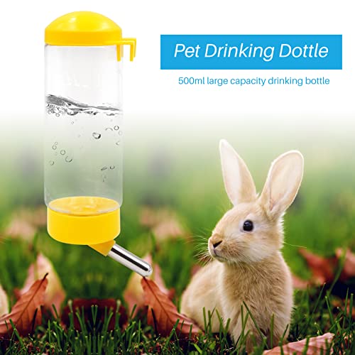 Rabbit Water Bottle for Cage 4Pcs Small Animal Water Bottle No Drip | Rabbit Water Dispenser, Guinea Pig Water Dispenser, Pet Water Bottle for Rabbit, Bunny, Guinea Pig, Hamster in Random Colors
