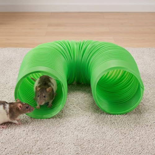 3 Packs Hamster Fun Tunnels, Pet Mouse Plastic Tube, Collapsible Plastic Tunnel, Tube Pet Hideaway, Training Hideout Tunnels for Guinea Pigs, Chinchillas, Rats, Ferrets, Dwarf Rabbits