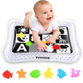 Yeeeasy Tummy Time Water Mat丨Inflatable Tummy Time Water Play Mat for Babies, Infants and Toddlers 3 to 24 Months Promote Development Toys Baby Toys Essentials and Gifts, Black and White - color: Black and White