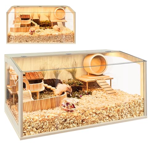 Hamster Cage Chewproof, Large Hamster Cages and Habitats, Openable Top with Acrylic Sheets, Solid Built - size: 40.0"L x 20.0"W x 20.0"H