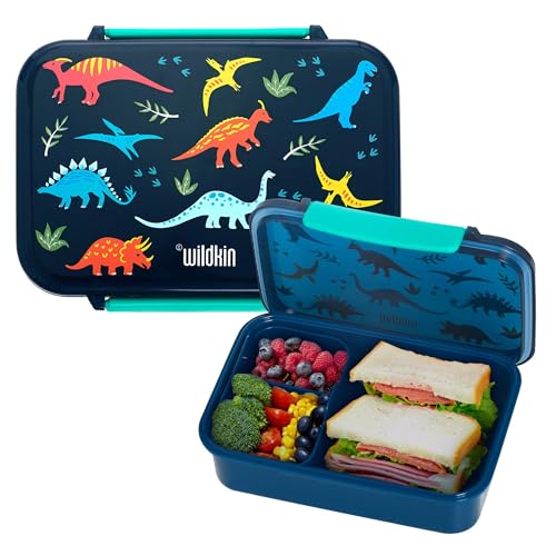 Wildkin Reusable Food Container for Kids – Airtight, Leak Resistant, Dishwasher Safe - Jurassic Dinosaurs - color: Jurassic Dinosaurs