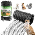 Pet Mat, Black, 6.5 feet with 8 Ground Stakes 8 Zip Tie, Cat Mat with Gentle Spikes for Garden/Backyard, Dog and Raccoon Mat, 78.74 inches x 11 inches. - color: Charcoal