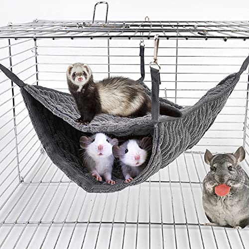 Large Ferret Hammock, Hanging Tunnel Bed for Cage Rats Chinchilla