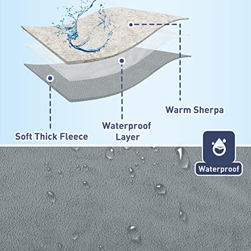 Kritter Planet Waterproof Reversible Pet Blanket for Small Dogs | 20 x 30 Inch, Washable Pet Protector for Crates, Pet Beds and Car Seats, Guards Against Fur, Dirt and Everyday Spills - color: Gray/Taupe, size: 30"x25"