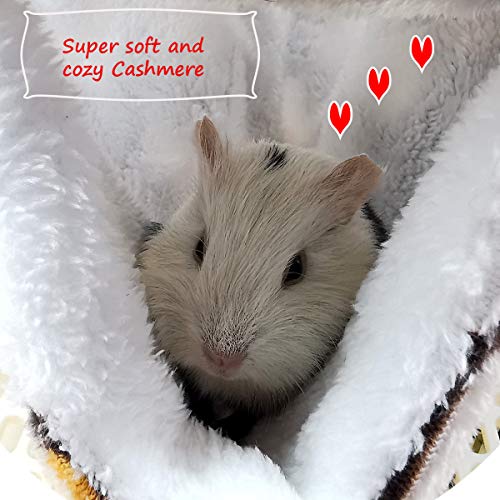 LEFTSTARER Bunkbed Sugar Glider Hammock, Ferret Beds, Small Pet Cage Accessories - Chinchilla, Hamster Bedding (Green-Heart, Medium) - color: Z-Green-Heart-M