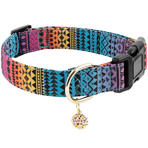 Faygarsle Bohemian Geometric Pattern Dog Collar for Small Medium Large Boys Girls Dogs XS - color: Bohemian, size: XS