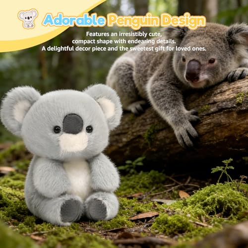 Ditucu Palm-Sized Koala Stuffed Animals Cute Soft Plush Doll Small Plushies Toys Gifts for Kids Grey 6 inch - style: Koala