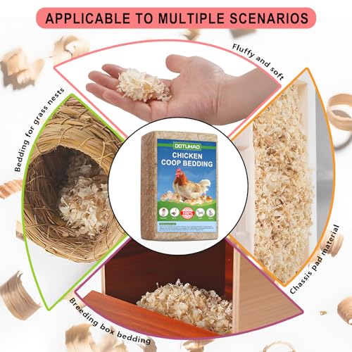 Pine Shavings | Wood Shavings | Chicken Coop Bedding | All Natural | Chicken Coop | Chickens Bedding | Pet Beddings | Small Animal Beddings | Odor Contro (6 LB) - size: 6 LB