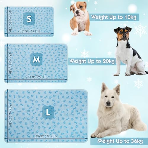 Cooling Mat for Dogs, Q-Max 0.5 Dog Cooling Pad | Lightweight Portable, Non-Toxic Washable, Ideal for Pet Bed, Crate & Car to Relieve Summer Heat - size: Medium
