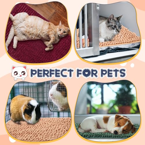 Fanfanwin 6 Pcs Guinea Pig Cage Liner 16 x 24 Inch for Guinea Pig Cage Bedding Reusable Rabbit Mat Pad Washable Training Pad Animal Sleeping Bedding Mat