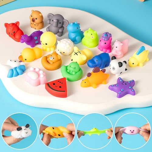 30 Pack Squishy Toys for Kids, Mini Mochi Squishies, Cute Kawaii Animal Squishy Pack, Soft Fidget Toys, Sensory Squeeze Toys, Party Favors, Goodie Bags Stuffers for Kids, Classroom Prizes