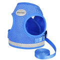 Cat Harnesses and Puppy Harness with Leashes Set, Escape Proof Cat Harness, Adjustable Reflective Soft Mesh Vest Fit Puppy Kitten Rabbit Ferrets's Outdoor Harness - color: SkyBlue, size: S (Chest: 9" - 11")