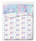 Jay Franco Disney Lilo & Stitch Full Size Sheet Set - 4 Piece Kids Bedding | Super Soft Brushed Microfiber, Deep Pocket, Machine Washable, White Angel Floral Design (Officially Licensed) - color: White - Lilo & Stitch 01, size: 4 Piece Full