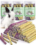 Bissap 108PCS Rabbit Chew Sticks, Mixed Natural Flower Rose Chrysanthemum and Forget-me-not Chew Toys Treats for Rabbit Bunny Chinchilla Guinea Pig Hamster and Other Small Animals Molar Snacks - size: 108 pieces