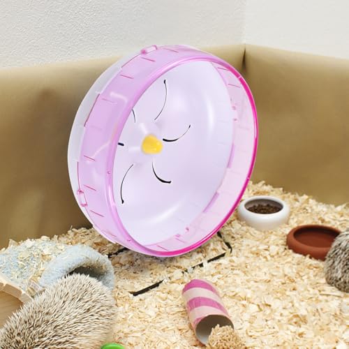 SHINEOFI Silent Hamster Wheel Hamster Running Wheel Exercise Toy for Small Animals Plastic Pet Exercise for Hamsters Gerbils and Hedgehogs 6.88 X 6.88 X 2.75 in