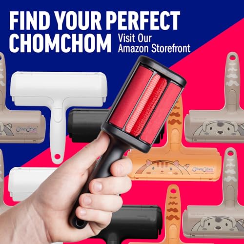 ChomChom Roller Pet Hair Remover – Reusable Lint Roller Pet Hair Removal Tool for Clothes, Couches, Cars and Travel - Cat Dog Hair Remover, Compact, No Sticky Refills Needed (Mini Roller) - color: Black Matte