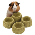 Evergreen Pet Supplies Edible Chew Bowl - Dental Support & Guinea Pig Toys - Treat Play with Edible Bowls for Rabbits - Durable Chew Toy for Small Pets - Pack of 4, Green & Brown