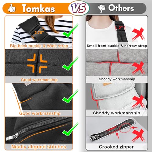 Tomkas Dog Sling Carrier for Small Dogs Puppy Carrier for Small Dogs (Black, for Pets Weight 2-7 lbs) - color: Black