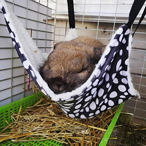 AKIRO for Kitten Cat Cage Cage Hammock, Hanging Bed Round Dot Tower Zebra Leopard Pattern Warm Pet Hammock, Soft Plush Hanging Cat Bed Mat Winter Warm Cotton