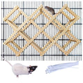Wooden Rat Climbing Toys for Pet Rats - Natural Cage Accessories,Climbing Ladder,Hanging Enrichment Toys for Fancy Rats,Fun & Safe Play & Chew Activities,L - size: Large