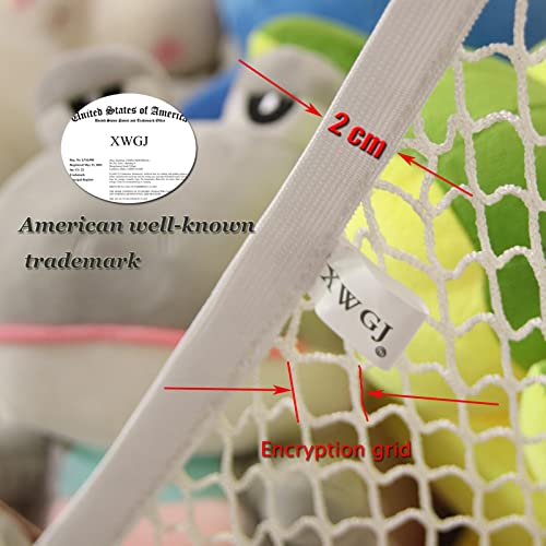 Stuffed Animal Hammock, Corner Storage Net for Toys, 75x59x59in Large