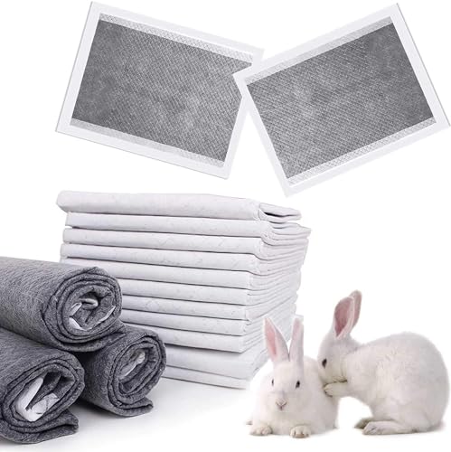 kathson 20 Pcs Guinea Pig Cage Liners Disposable 13" x 18" Rabbit Disposable Potty Training Pad Super Absorbent & Leak-Free Pet Supplies for Bunny Kitten Small Dog Guinea Pig - size: 13" x 18" / 20PCS