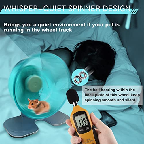 Hamster Exercise Wheel, Silent Spinner Hamster Running Wheels, Diameter 8.3 inch, Green - color: Green, size: 8.3 Inch