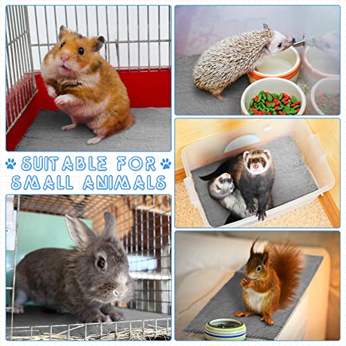 SmoothNovelty 5 Pcs Waterproof Guinea Pig Blankets Washable Small Animal Pee Pad Pet Blanket Sleep Bedding Mats Absorbent Guinea Pig Cage Liner Reusable Pet Sleep Pad(Gray,22" X 47",Classic) - color: Gray, size: 22" X 47", style: Classic